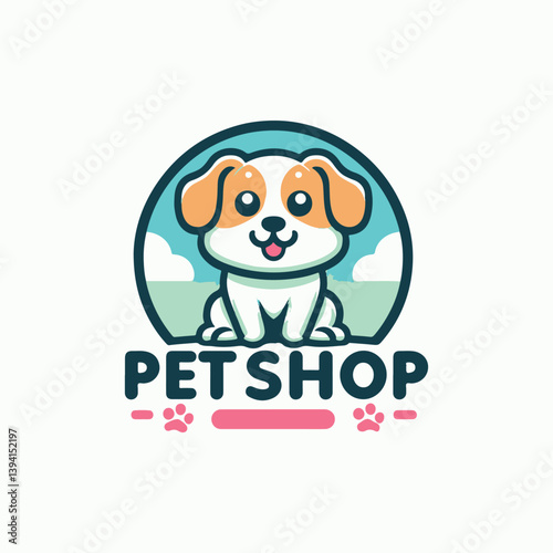 Pet logo design for pet shop vector 