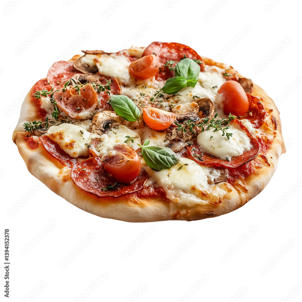 Roman Pizza, cut out, isolated on transparent background Roman Pizza, cut out, isolated on transparent background
