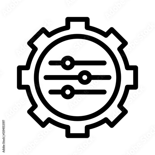 gear line icon
