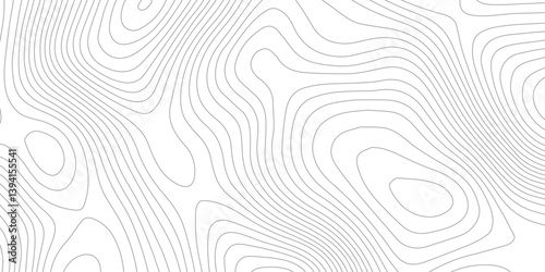 Abstract Topographic Seamless Pattern with Geometric Lines and Sea Map Design, Featuring Mounted Map Area and Grid Technology for a Modern, Clean White Background