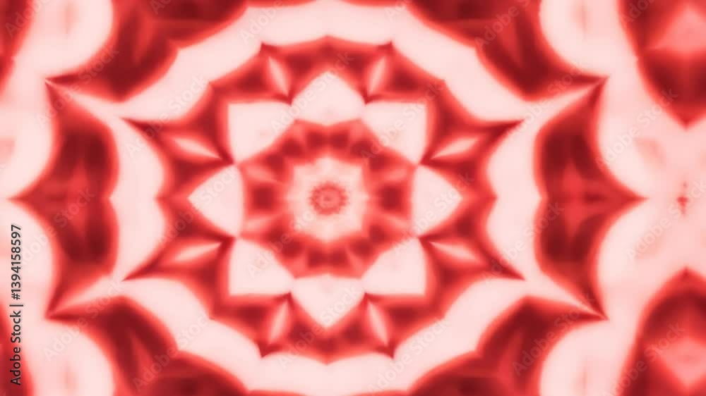 Intricate red mandala design with elaborate patterns and a symmetrical arrangement of shapes