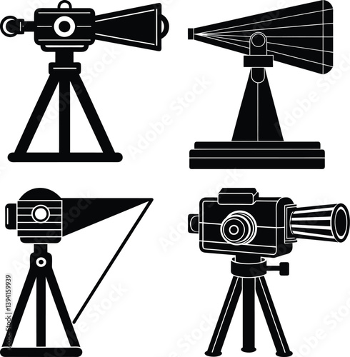 Laser Measuring Tool silhouette vector