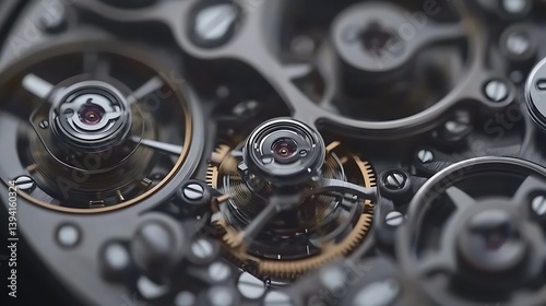 Wallpaper Mural Close-up view of intricate watch mechanism Torontodigital.ca