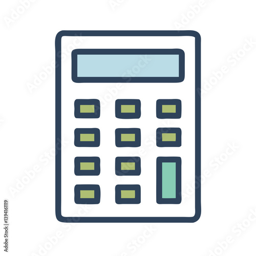 Basic Calculator Financial Tool Icon Design