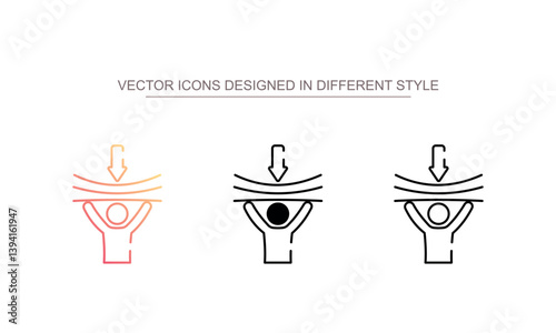Resilience icon design with white background stock illustration