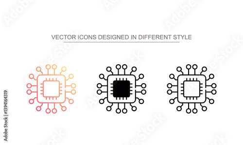 Digital Disruptor icon design with white background stock illustration