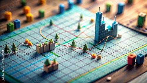 A Miniature Mathematical Wonderland TiltShift Photography Explores Graphs Functions and Coordinate Systems