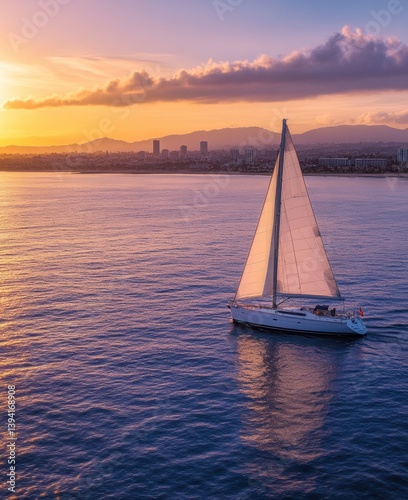 sailboat at sunset