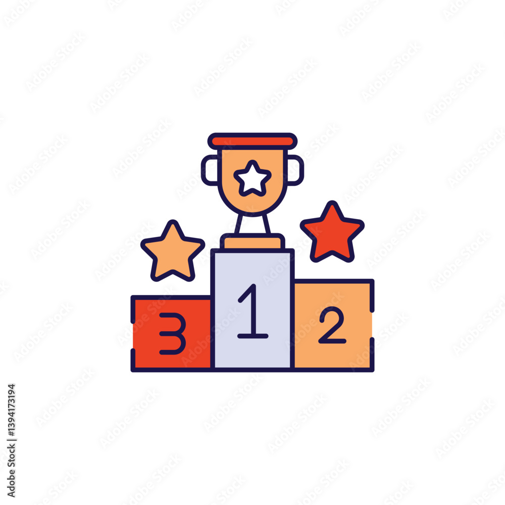 Number One icon design with white background stock illustration Number One icon design with white background stock illustration
