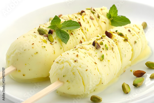 Creamy Pistachio Ice Cream Popsicles Delight