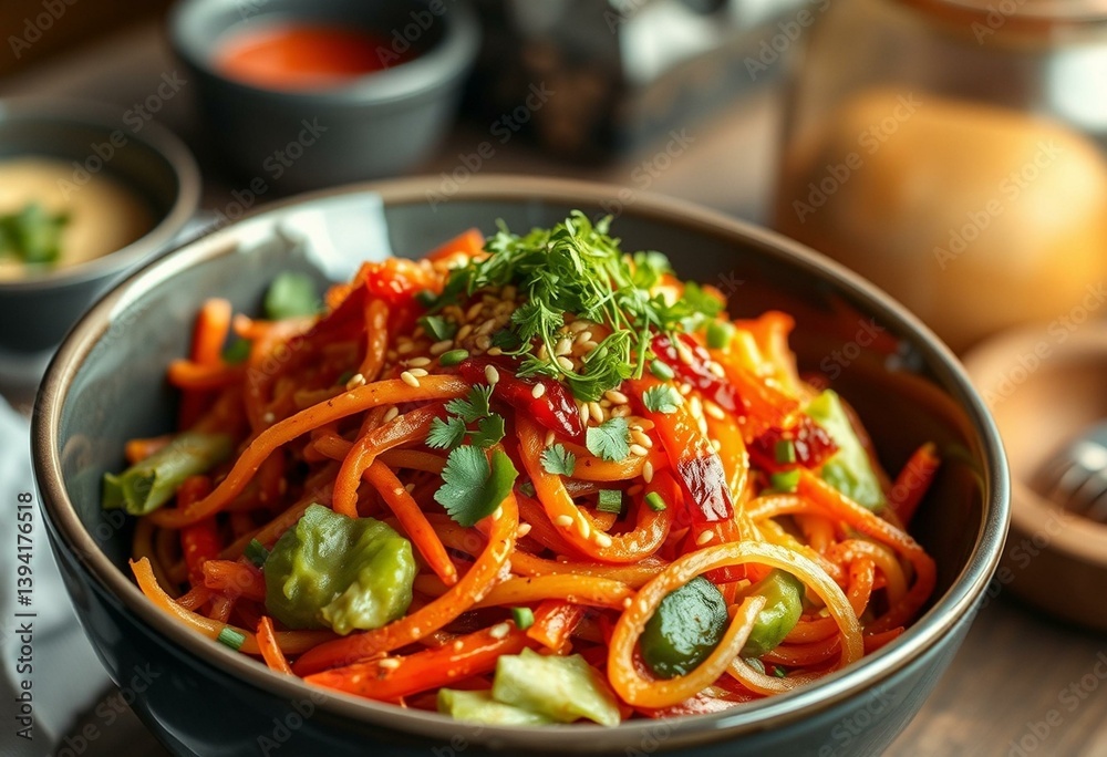 Kimchi Salad in a modern bowl Kimchi Salad in a modern bowl