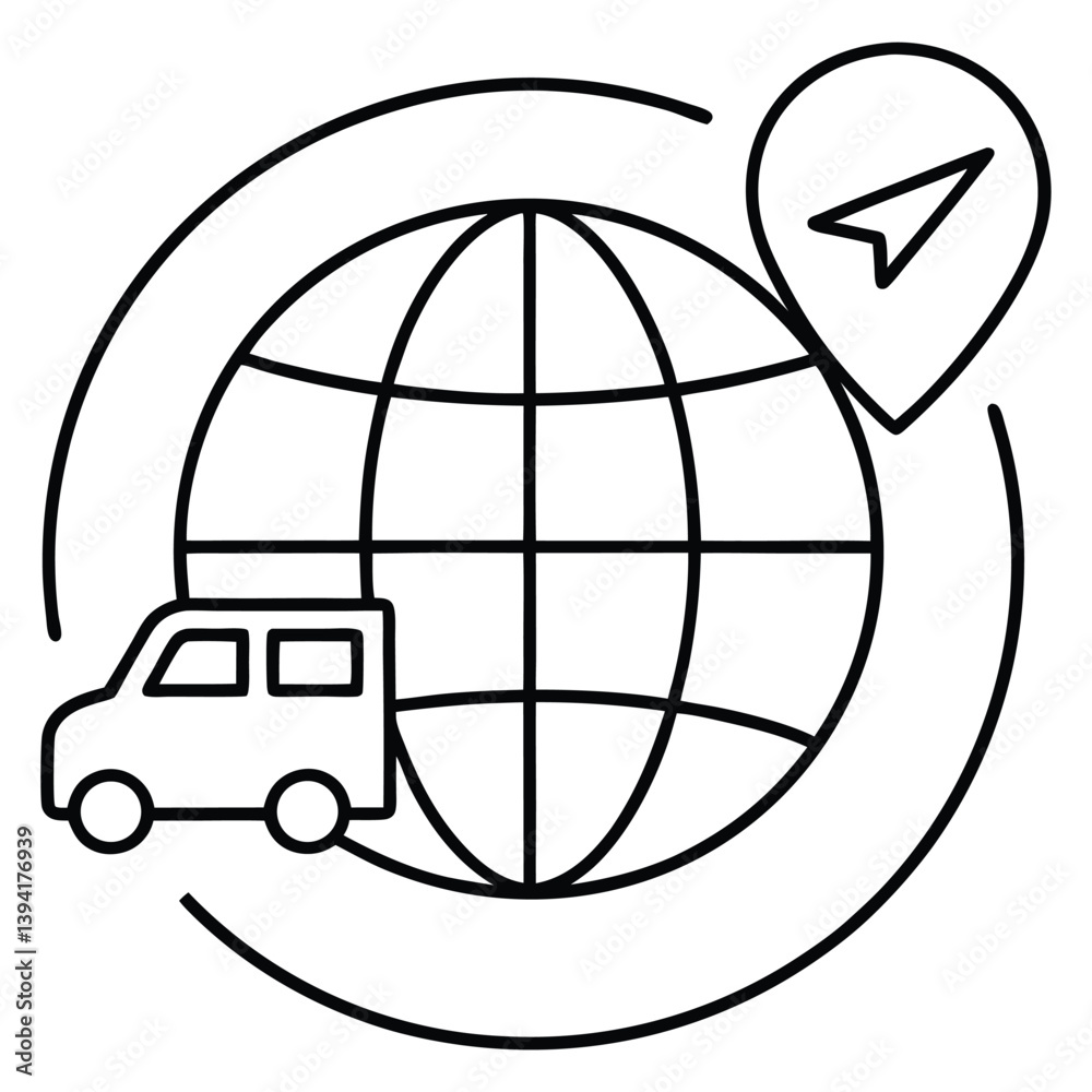 transportation flat icon vector illustration