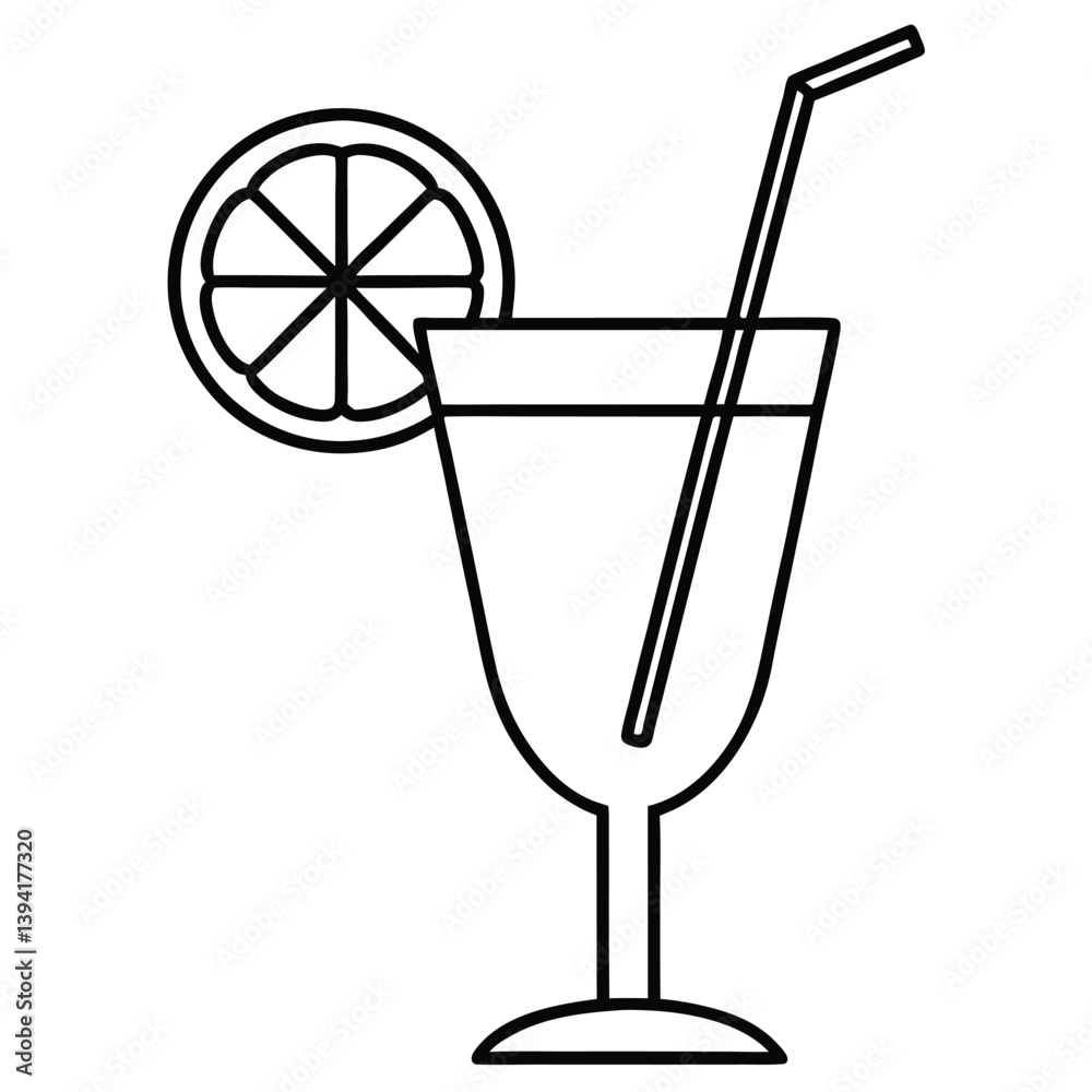 cocktail with lemon and ice