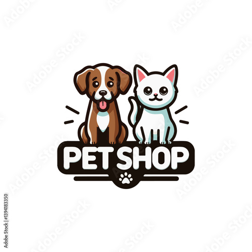 pet shop logo vector 