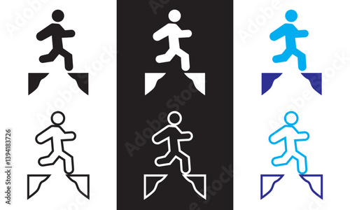 Obstacles icon.   Vector illustration. isolated on white and black background. EPS 10