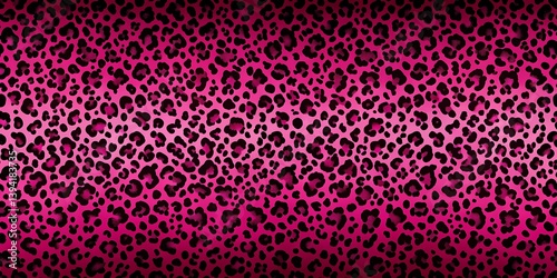 Pink Leopard Print Background – Bold Black Animal Pattern on Gradient Pink Backdrop for Fashion, Digital Art, Wallpaper, or Textile Design