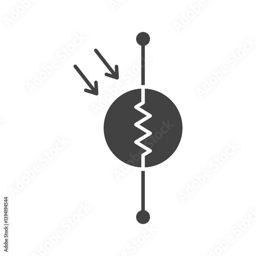 Light Dependent Resistor icon vector image. Suitable for mobile apps, web apps and print media.