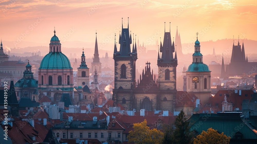 Fototapeta premium City Skylines at Sunrise/Sunset