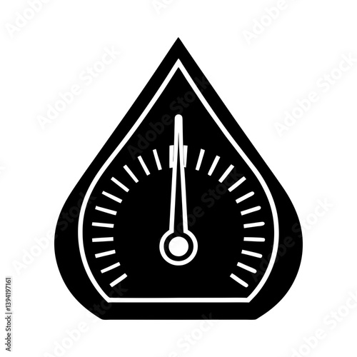 Hygrometer silhouette vector