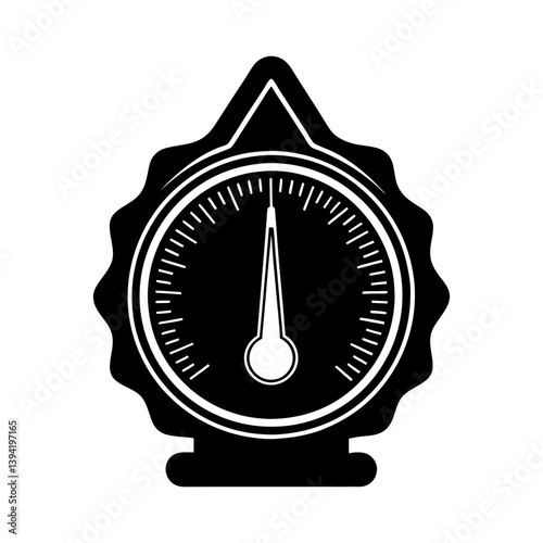 Hygrometer silhouette vector