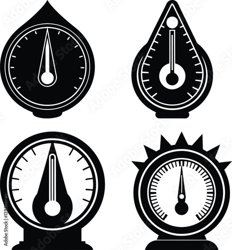 Hygrometer silhouette vector