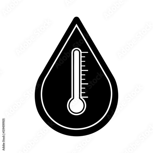 Hygrometer silhouette vector