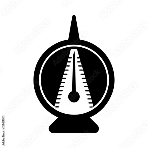 Hygrometer silhouette vector
