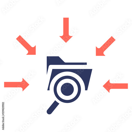 Data Collection glyph color icon