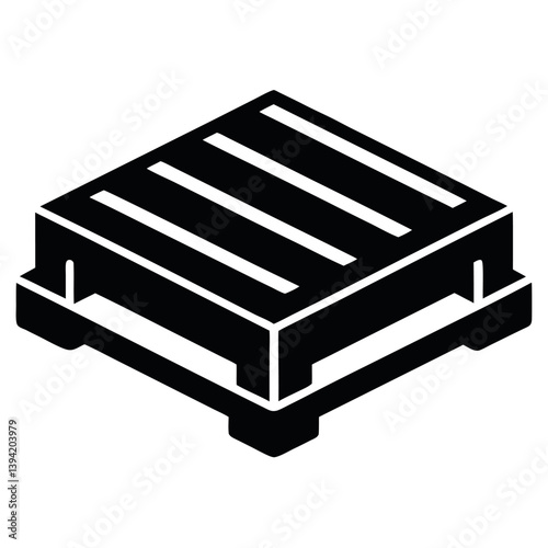 Illustration of a Two-Tiered Wooden Pallet