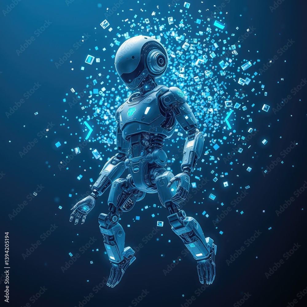 Fototapeta premium Digital transformation, artificial intelligence growth, AI technology, technology background,