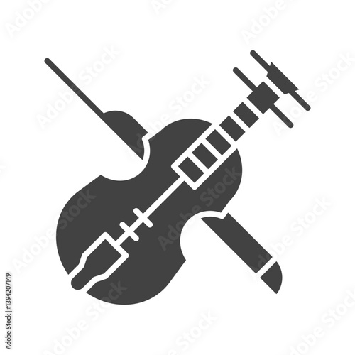 Cello icon vector image. Suitable for mobile apps, web apps and print media.