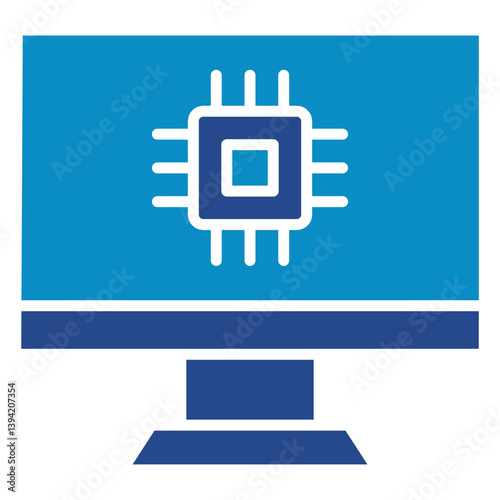 Machine Learning Icon Element For Design