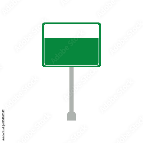 Green Road Sign Board Icon, Simple Icon Vector Design, best used for presentation, application, web and banner