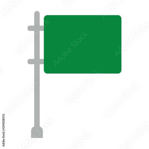 Green Road Sign Board Icon, Simple Icon Vector Design, best used for presentation, application, web and banner