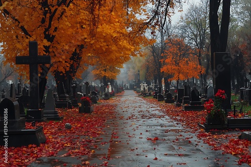 Autumn Cemetery Path (1)