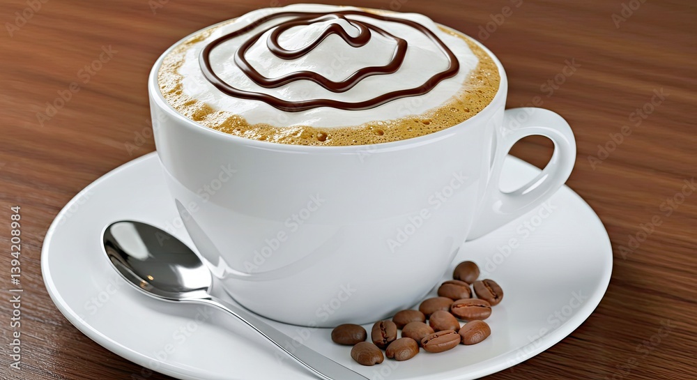 A caffè mocha served in a sleek white ceramic cup-gigapixel-art-scale-_x_PerfectlyClear A caffè mocha served in a sleek white ceramic cup-gigapixel-art-scale-_x_PerfectlyClear