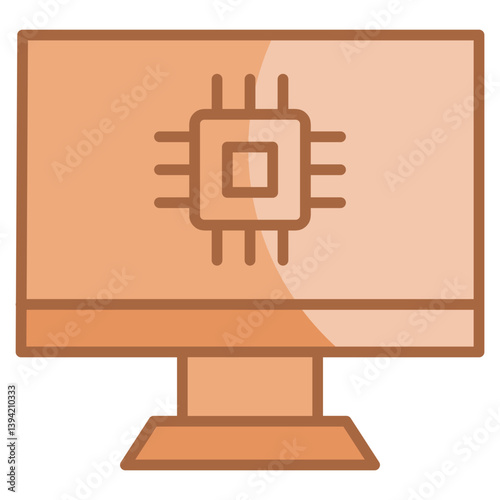 Machine Learning Icon Element For Design