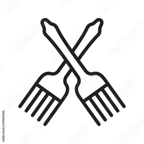 Fork icon vector image. Suitable for mobile apps, web apps and print media.