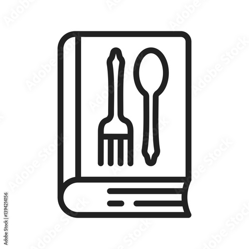 Recipes Book I icon vector image. Suitable for mobile apps, web apps and print media.