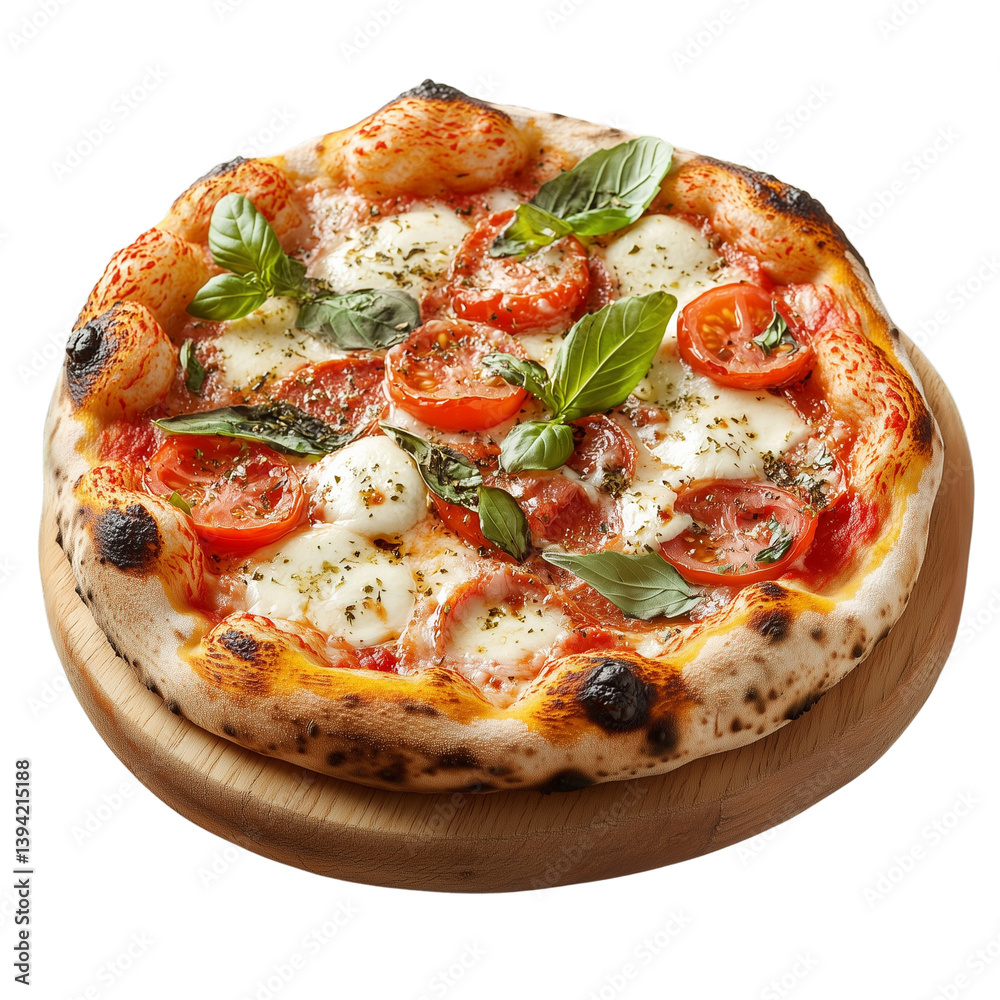 Neapolitan Pizza, cut out, isolated on transparent background Neapolitan Pizza, cut out, isolated on transparent background