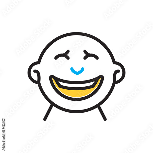 Multi color icon for laugh