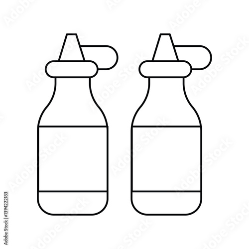 sauces lineal icon with white background vector stock illustration
