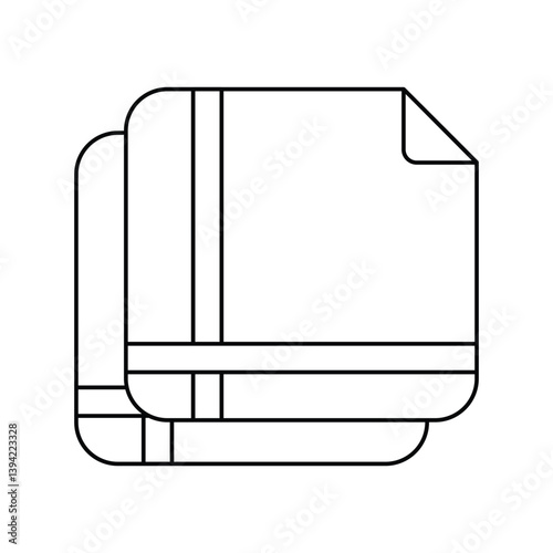 napkin lineal icon with white background vector stock illustration