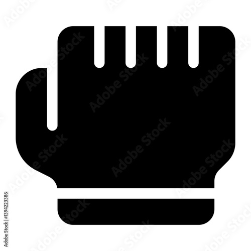 icon mitten with style glyph
