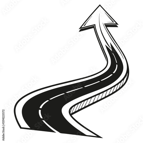 road with arrow