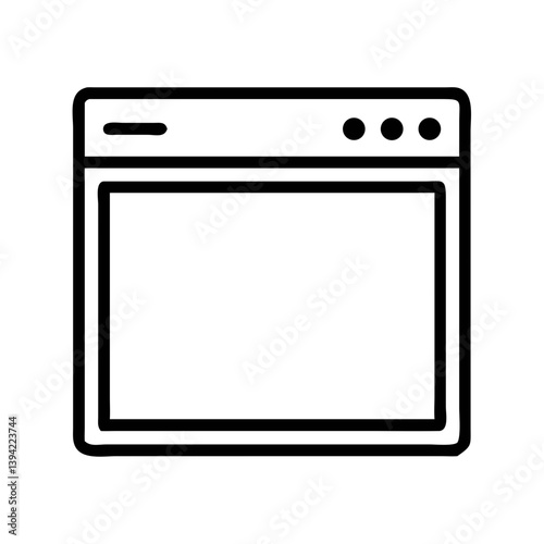 Browser Window Simple Outline Icon Design