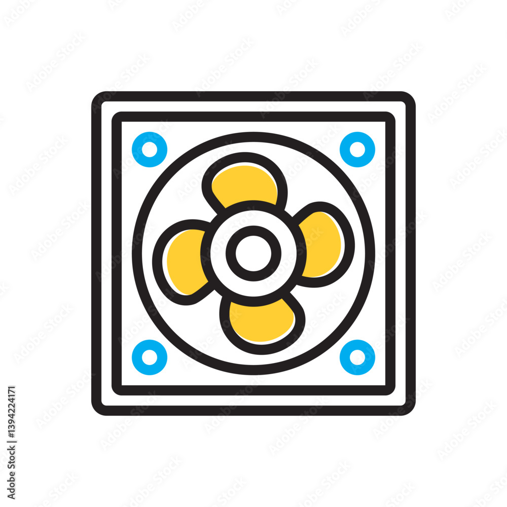 Fototapeta premium Multi color icon for fan