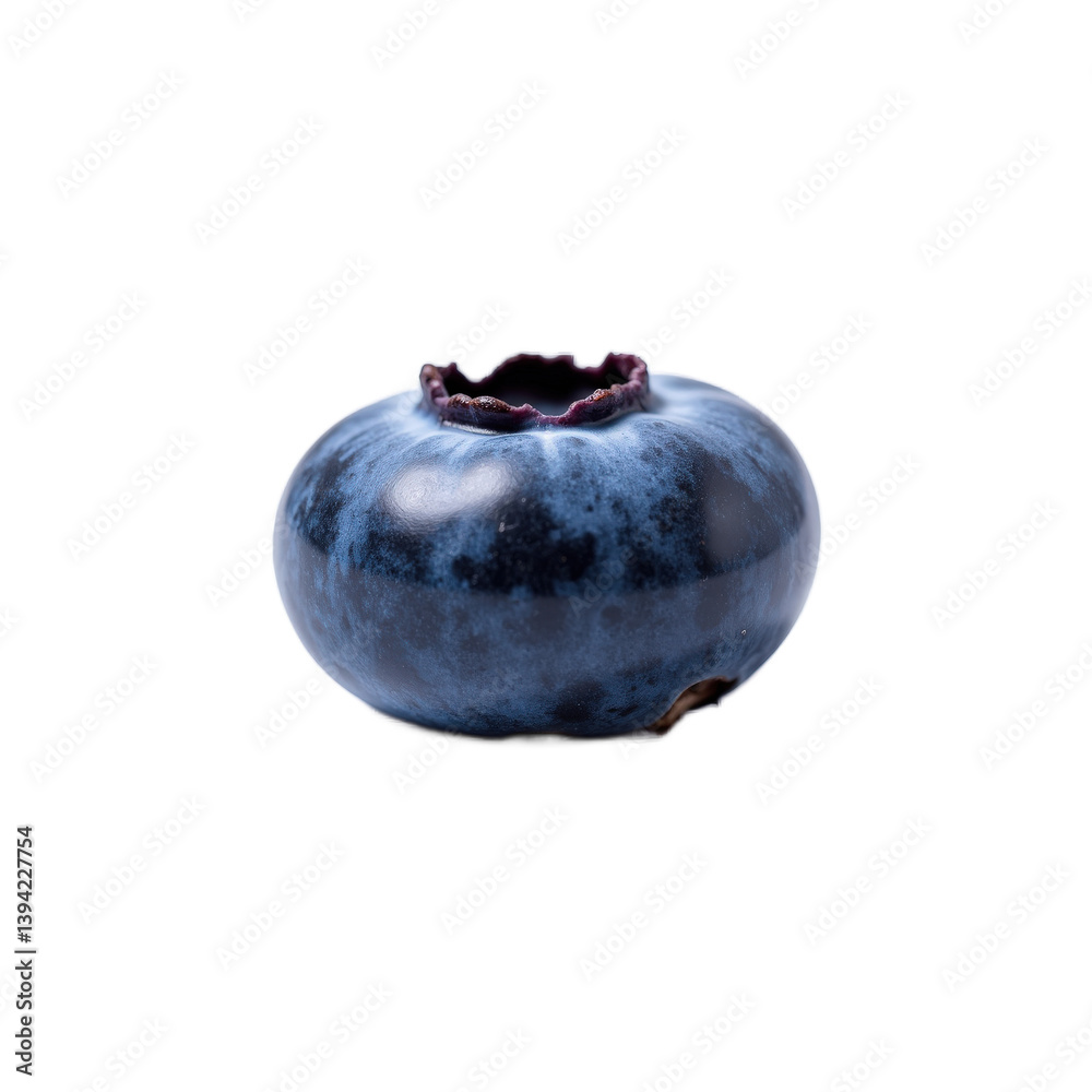 A close-up of a single, vibrant blueberry with a smooth texture and a slightly open top. A close-up of a single, vibrant blueberry with a smooth texture and a slightly open top.