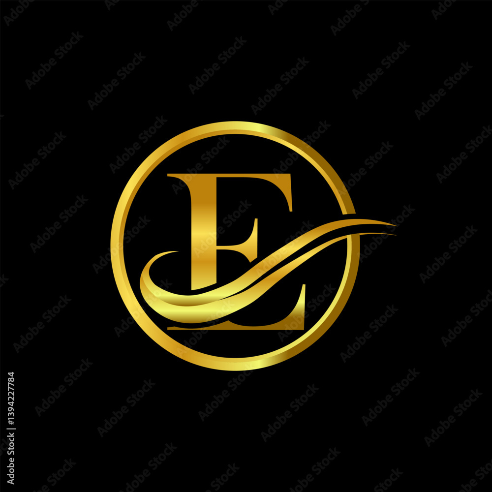 Obraz premium Modern E letter logo design for corporate business