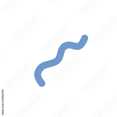 Spirochetes bacteria icon. Microbiology. Vector illustration in flat style.